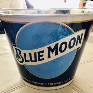 Blue Moon beer bucket & key chain bottle opener